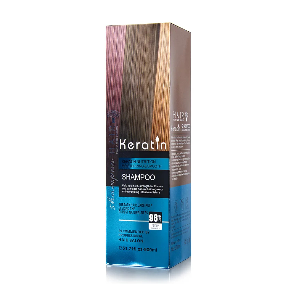 Hair Pearly Wire Drawing Keratin Nutrition Moisturizing & Smooth Shampoo 900ml - Image 2