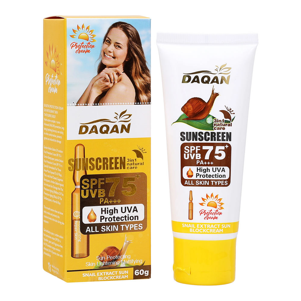 Daqan Brightening SPF 75 Mineral Face Sunscreen 60g - Image 3