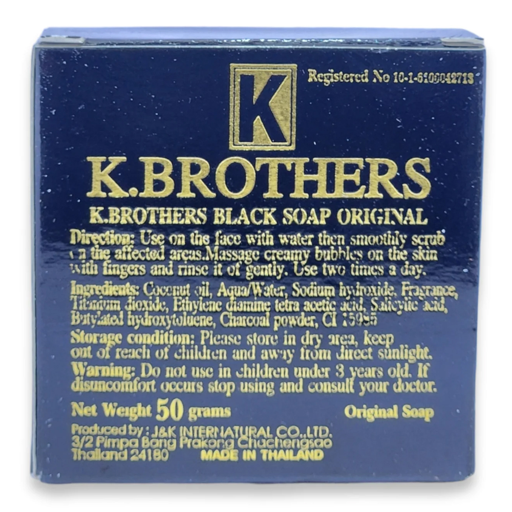 K.Brothers Black Soap Original for Black Spot 50g - Image 2
