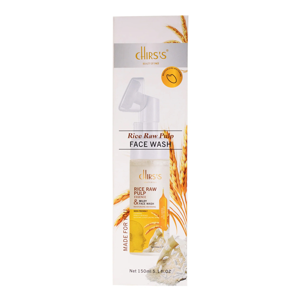 Chirs's Rice Raw Pulp Essence Face Wash Moisturizing Whitening 150ml - Image 2